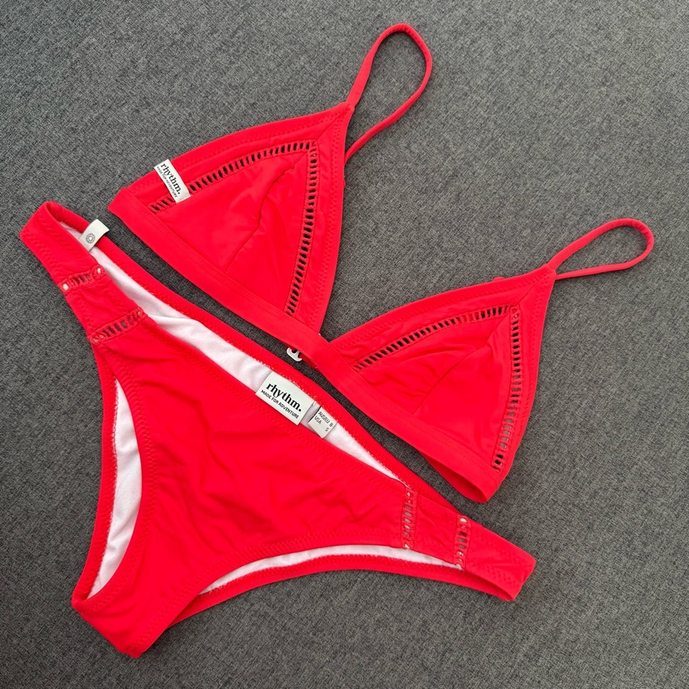 Rhythm Red Bikini Set - XS top, S bottom